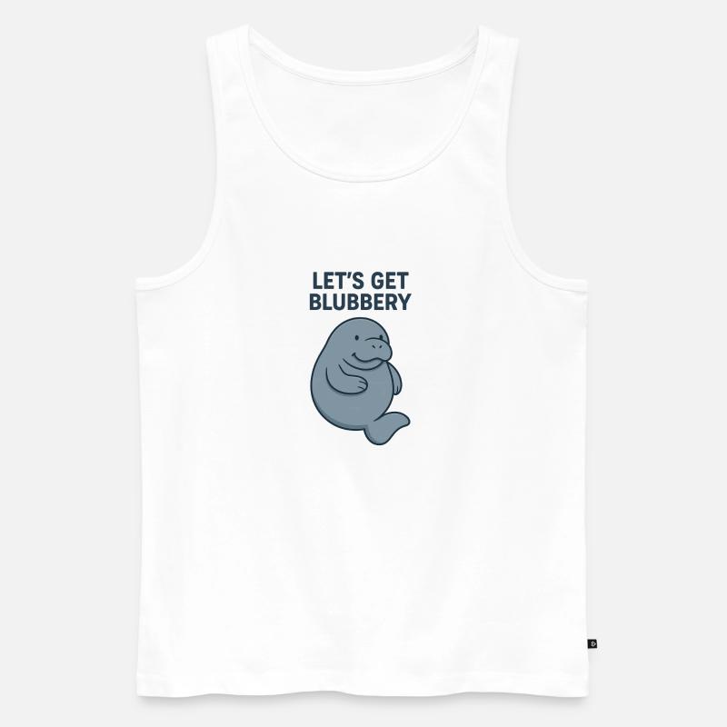 Manatee - lets get blubbery - Männer Premium Bio Tank Top - Weiß