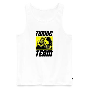 Tuning Team Auto - Männer Premium Bio Tank Top - Weiß - Vorne - AI Model Male 178 light (178cm)