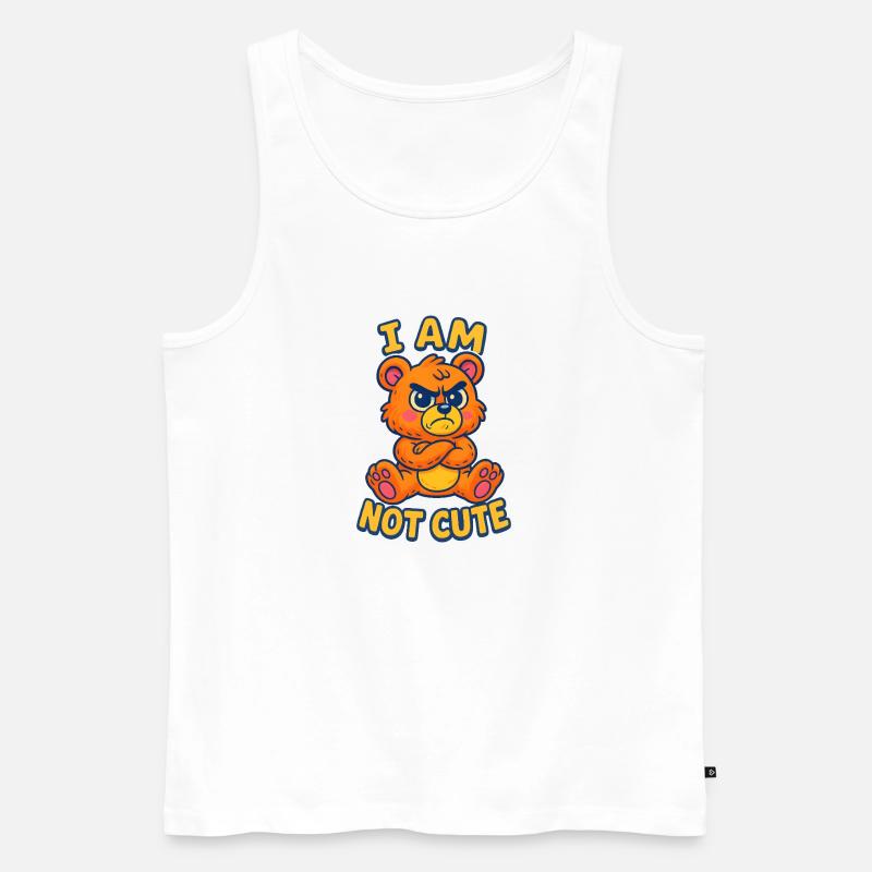 i am not cute - Männer Premium Bio Tank Top - Weiß