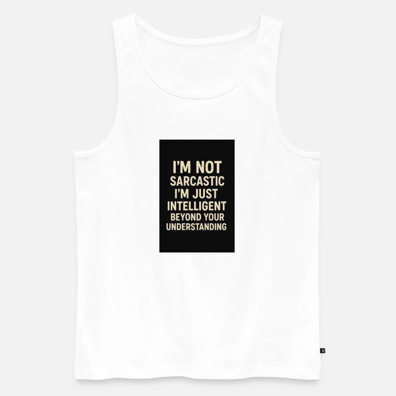 Sarkasmus - Männer Premium Bio Tank Top - Weiß