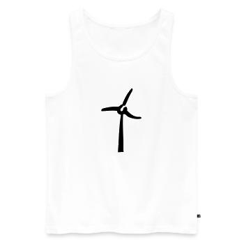 Windmill, éolienne, Windrad - Männer Premium Bio Tank Top - Weiß - Vorne - Michal (187cm)