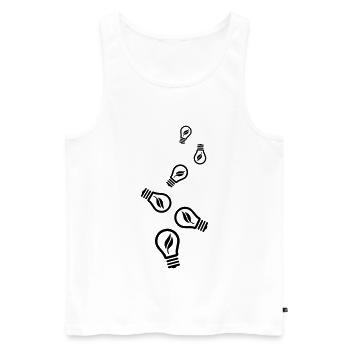 Glühbirne Symbol - Männer Premium Bio Tank Top - Weiß - Vorne - AI Model Male 178 light (178cm)