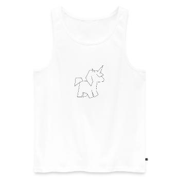 Lars the Unicorn - Men's Premium Organic Tank Top - white - Front - Michal (187cm)