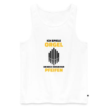 Orgel - Männer Premium Bio Tank Top - Weiß - Vorne - Michal (187cm)