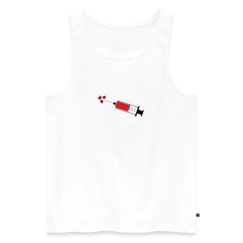 sting heart - Men's Premium Organic Tank Top - white - Front - AI Model Male 178 light (178cm)
