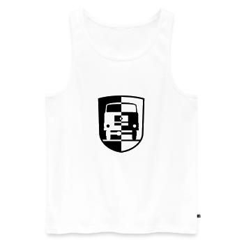 Armoiries IFA Ludwigsfelde - Débardeur bio Premium Homme - blanc - Devant - AI Model Male 178 light (178cm)