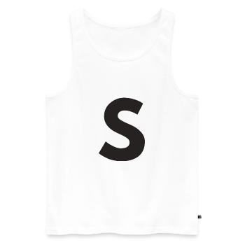 S - Männer Premium Bio Tank Top - Weiß - Vorne - AI Model Male 178 light (178cm)