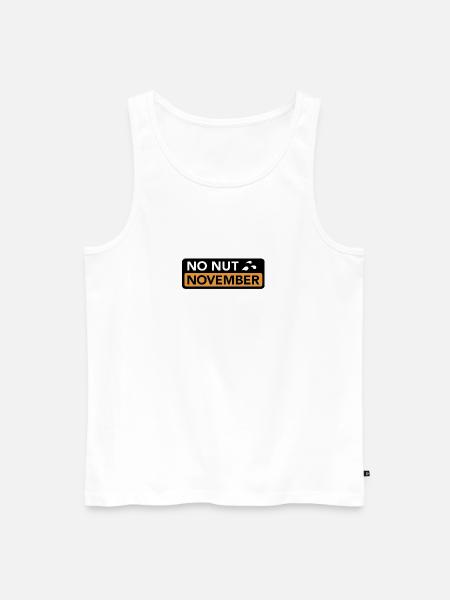 No Nut November - Männer Premium Bio Tank Top - Weiß