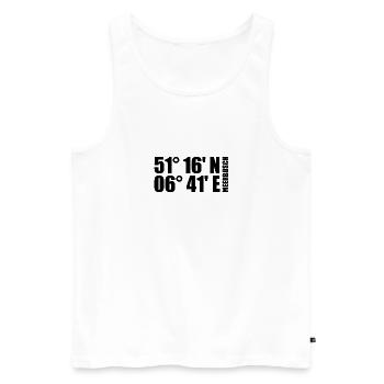 Meerbusch coordinates - Men's Premium Organic Tank Top - white - Front - Michal (187cm)