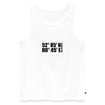Bad Salzuflen coordinates - Men's Premium Organic Tank Top - white - Front - AI Model Male 178 light (178cm)