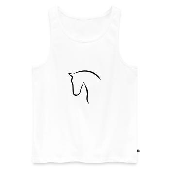Pferd - Männer Premium Bio Tank Top - Weiß - Vorne - AI Model Male 178 light (178cm)