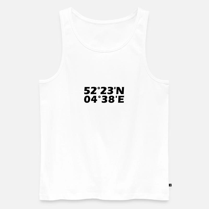 Haarlem Coordinates - Men's Premium Organic Tank Top - white