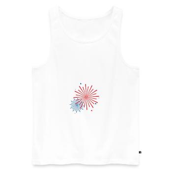 Feuerwerk - Männer Premium Bio Tank Top - Weiß - Vorne - AI Model Male 178 light (178cm)