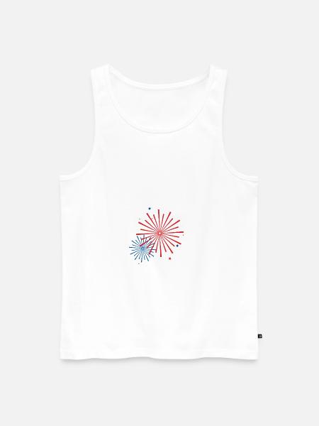 feu d'artifice - Débardeur bio Premium Homme - blanc