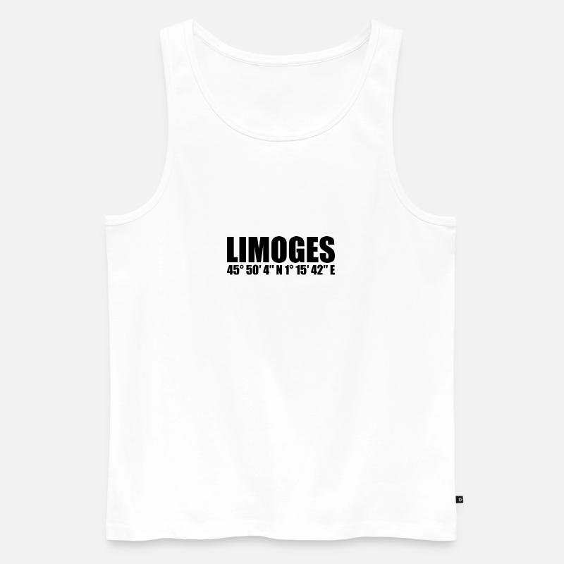Limoges coordinates - Men's Premium Organic Tank Top - white