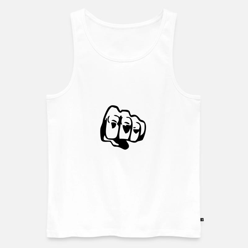 faust - Männer Premium Bio Tank Top - Weiß