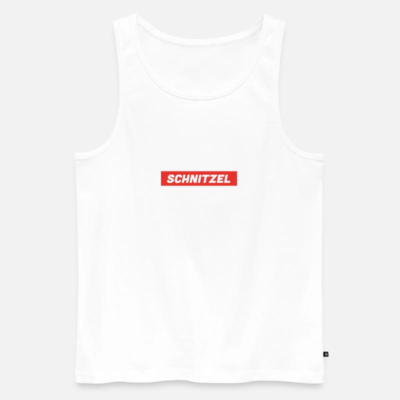 Schnitzel - Männer Premium Bio Tank Top - Weiß