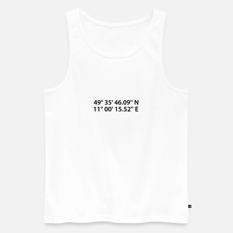 Erlangen Coordinates - Men's Premium Organic Tank Top - white
