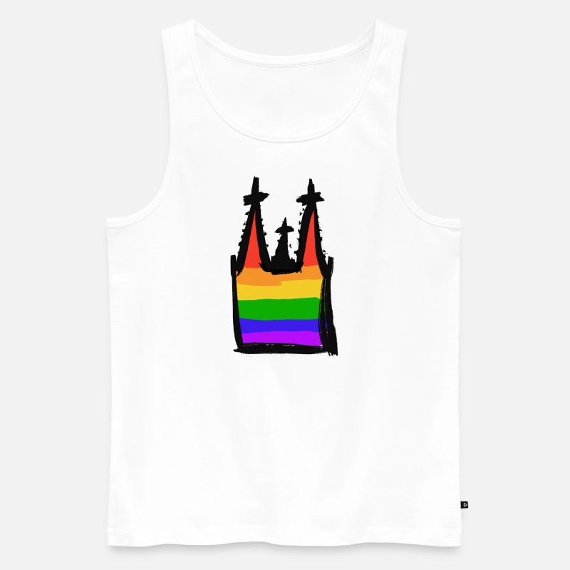 Cologne Pride - Männer Premium Bio Tank Top - Weiß