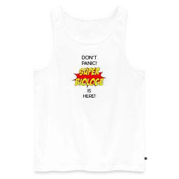 Super Biologe / Super Biologist - Männer Premium Bio Tank Top - Weiß - Vorne - Michal (187cm)