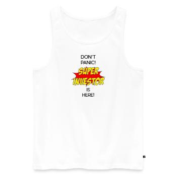 Super Investor - Männer Premium Bio Tank Top - Weiß - Vorne - Michal (187cm)