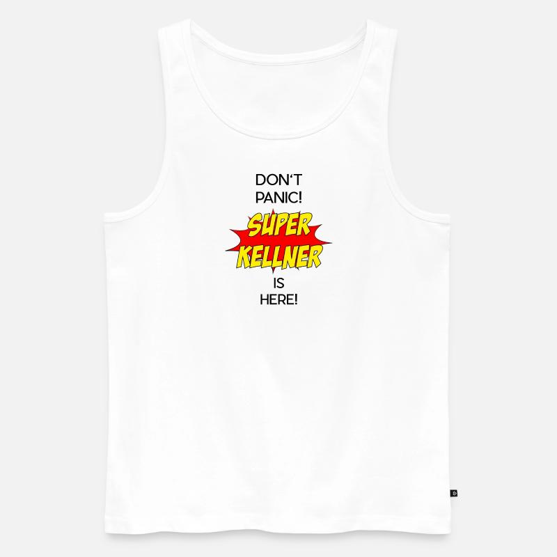 Super Kellner / Super Waiter - Männer Premium Bio Tank Top - Weiß