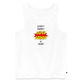 Super Granny / Super Oma - Männer Premium Bio Tank Top - Weiß - Vorne - Michal (187cm)