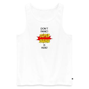 Super Mama / Super Mom - Männer Premium Bio Tank Top - Weiß - Vorne - Michal (187cm)