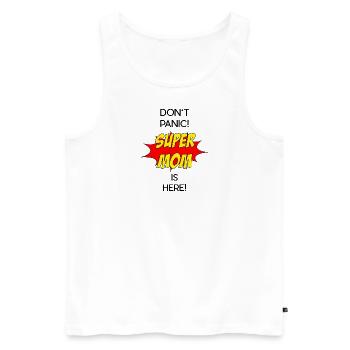 Super Mom / Super Mama - Männer Premium Bio Tank Top - Weiß - Vorne - Michal (187cm)
