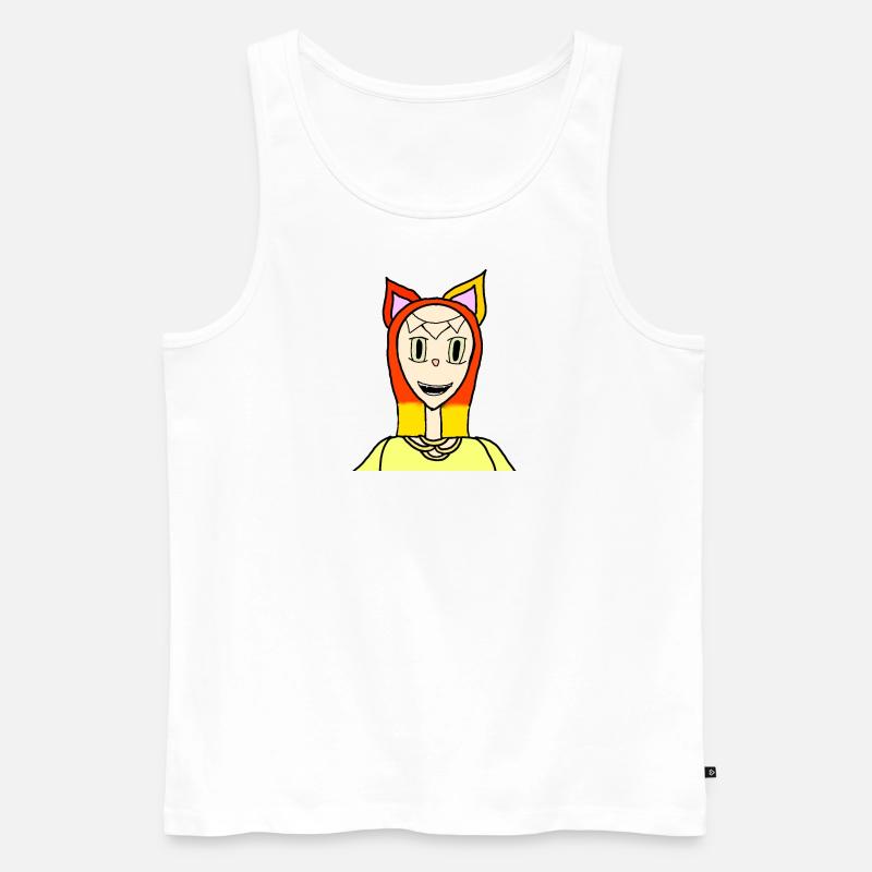 Wolf - Männer Premium Bio Tank Top - Weiß