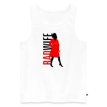 Bad Wife - Männer Premium Bio Tank Top - Weiß - Vorne - Michal (187cm)