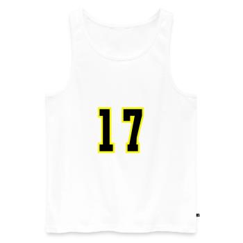 17 Number Leotard - Men's Premium Organic Tank Top - white - Front - Michal (187cm)