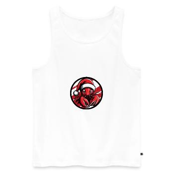 Noël de Noël au crabe de homard - Débardeur bio Premium Homme - blanc - Devant - Michal (187cm)