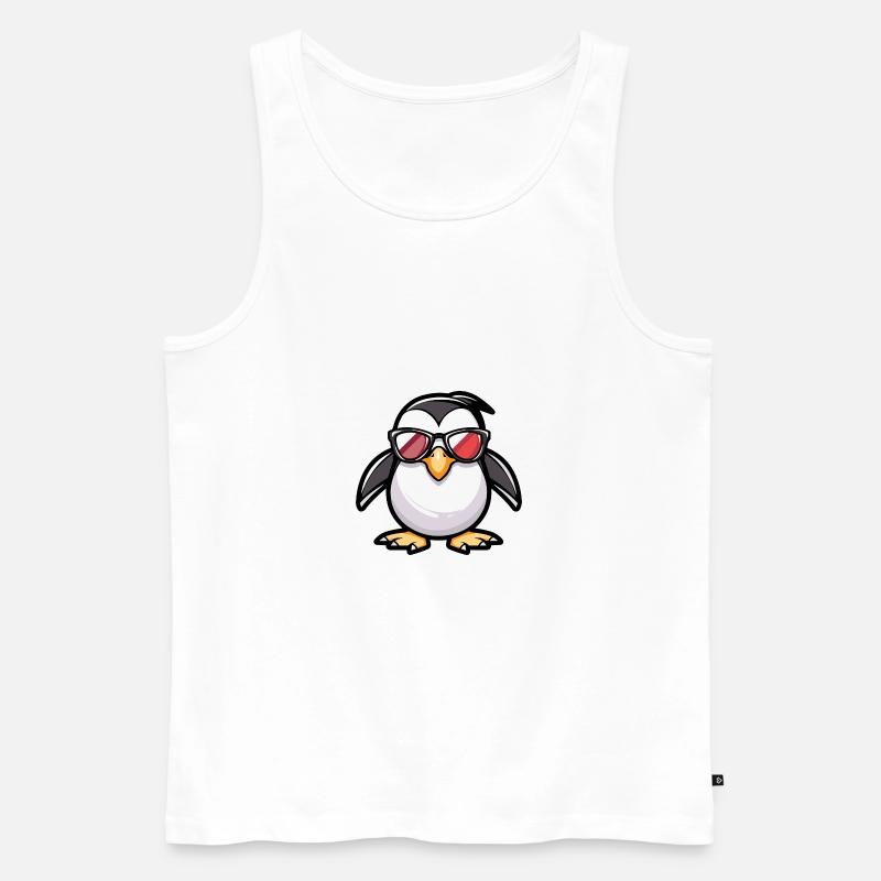 Pinguin Tier - Männer Premium Bio Tank Top - Weiß