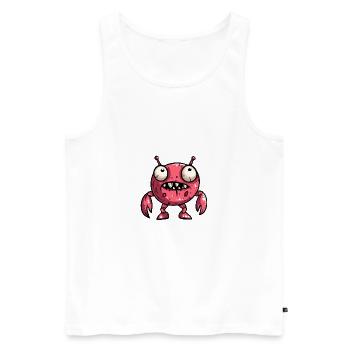 Krebs Krabbe Halloween Comic Lustig - Männer Premium Bio Tank Top - Weiß - Vorne - Michal (187cm)
