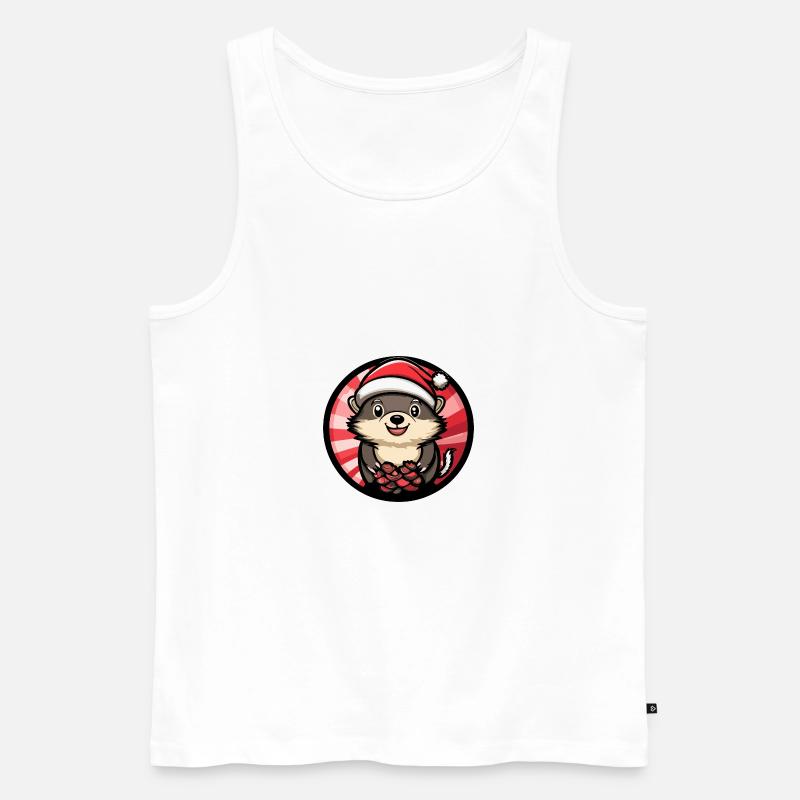 Igel Weihnachten X-Mas - Männer Premium Bio Tank Top - Weiß