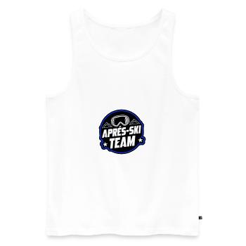 Apres Ski Party Team Spruch - Männer Premium Bio Tank Top - Weiß - Vorne - AI Model Male 178 light (178cm)