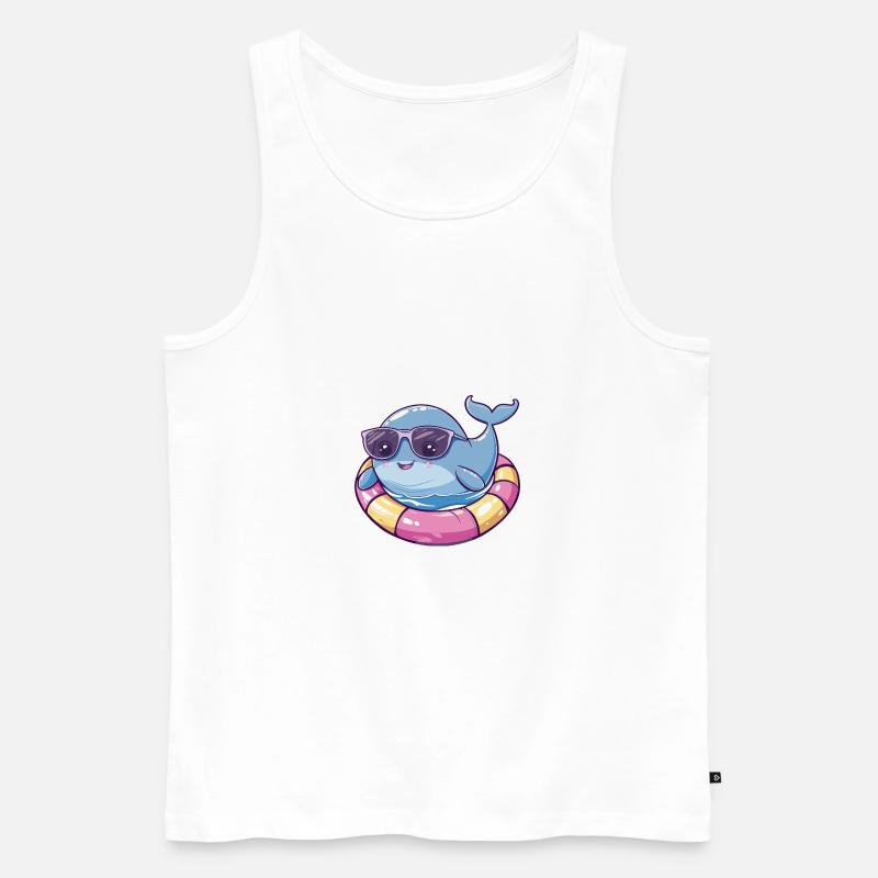 Wal Comic Cool - Männer Premium Bio Tank Top - Weiß