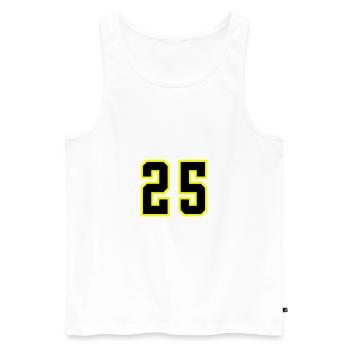 25 Number Jersey - Men's Premium Organic Tank Top - white - Front - Michal (187cm)