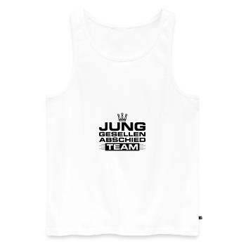 Bachelor Party Team - Men's Premium Organic Tank Top - white - Front - AI Model Male 178 light (178cm)