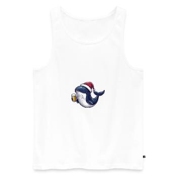 Wal Bier Xmas Weihnachten - Männer Premium Bio Tank Top - Weiß - Vorne - Michal (187cm)