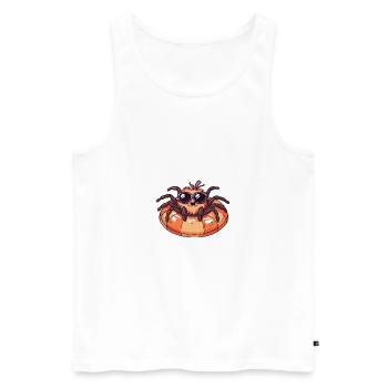 Tarentule Bande Dessinée Cool - Débardeur bio Premium Homme - blanc - Devant - Michal (187cm)