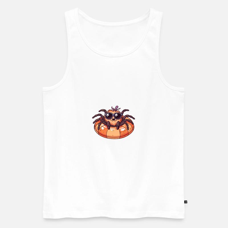 Tarantula Comic Cool - Männer Premium Bio Tank Top - Weiß