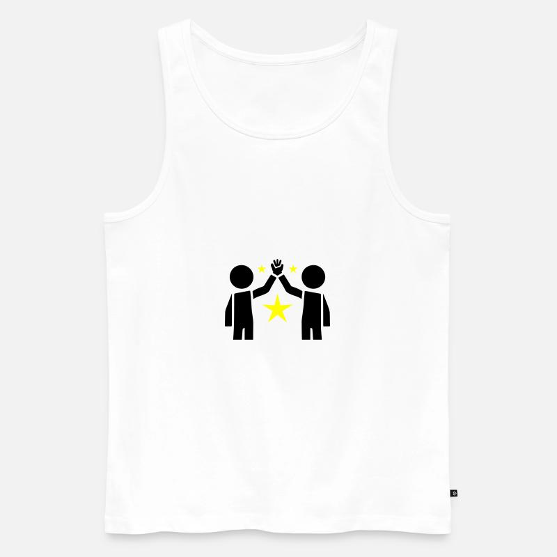 Freundschaft Beste Freunde - Männer Premium Bio Tank Top - Weiß