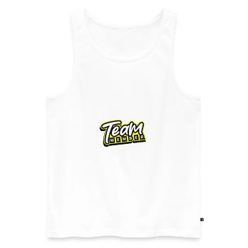 Team Mitglied - Männer Premium Bio Tank Top - Weiß - Vorne - AI Model Male 178 light (178cm)