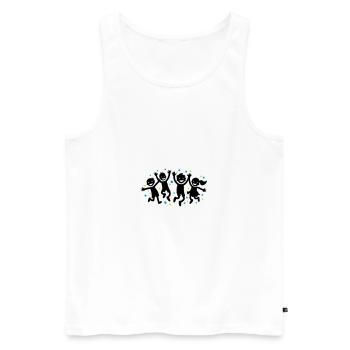 Enfants Joie Maternelle - Débardeur bio Premium Homme - blanc - Devant - AI Model Male 178 light (178cm)