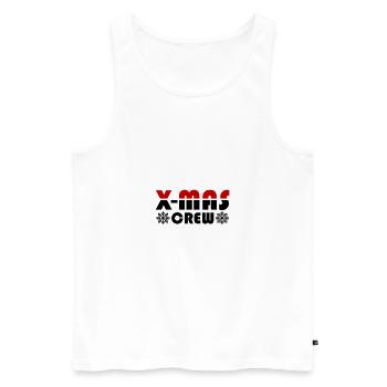 X-Mas Crew Weihnachten - Männer Premium Bio Tank Top - Weiß - Vorne - Michal (187cm)