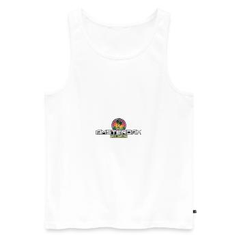 Amsterdam 2025 Holiday Palm Trees - Men's Premium Organic Tank Top - white - Front - Michal (187cm)