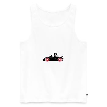 Woman Car Convertible - Men's Premium Organic Tank Top - white - Front - AI Model Male 178 light (178cm)