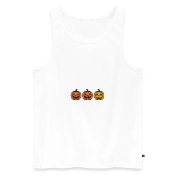 Pumpkin Halloween Cute - Men's Premium Organic Tank Top - white - Front - Michal (187cm)
